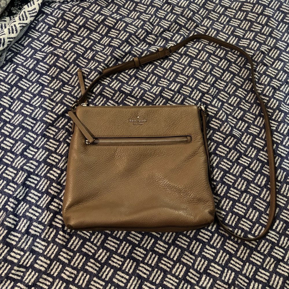 Taupe Kate Spade Jackson Pebbled Leather Crossbody